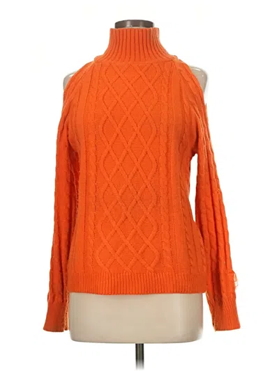 Pre-owned Unbranded Turtleneck Sweater In Orange