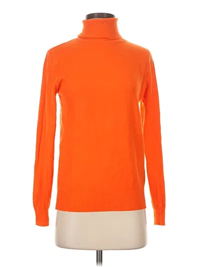 Pre-owned Unbranded Turtleneck Sweater In Orange