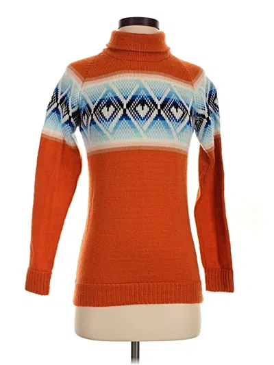 Pre-owned Unbranded Turtleneck Sweater In Orange