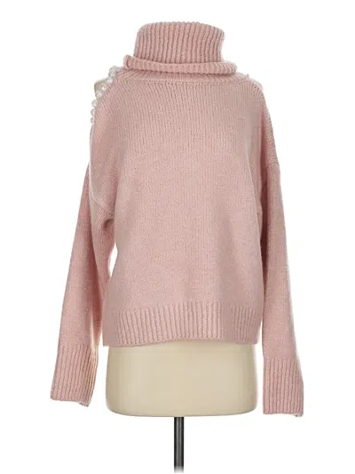 Pre-owned Unbranded Turtleneck Sweater In Pink