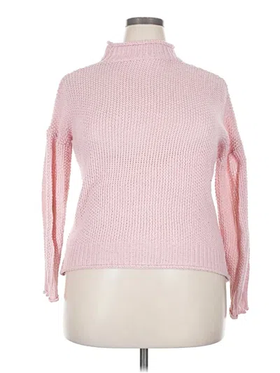 Pre-owned Unbranded Turtleneck Sweater In Pink