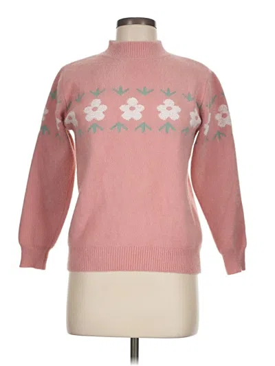 Pre-owned Unbranded Turtleneck Sweater In Pink