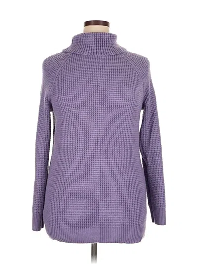 Pre-owned Unbranded Turtleneck Sweater In Purple