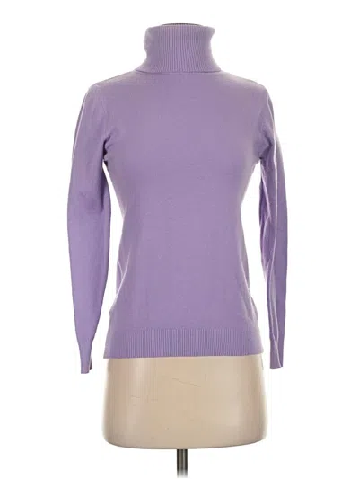 Pre-owned Unbranded Turtleneck Sweater In Purple