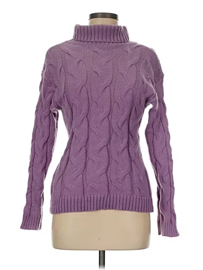 Pre-owned Unbranded Turtleneck Sweater In Purple