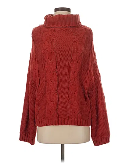 Pre-owned Unbranded Turtleneck Sweater In Red