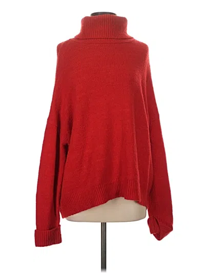 Pre-owned Unbranded Turtleneck Sweater In Red