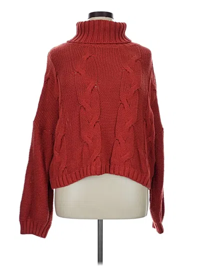 Pre-owned Unbranded Turtleneck Sweater In Red