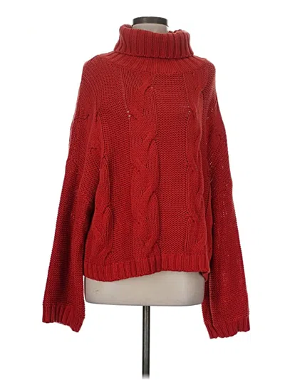 Pre-owned Unbranded Turtleneck Sweater In Red