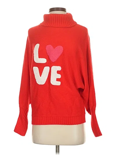 Pre-owned Unbranded Turtleneck Sweater In Red
