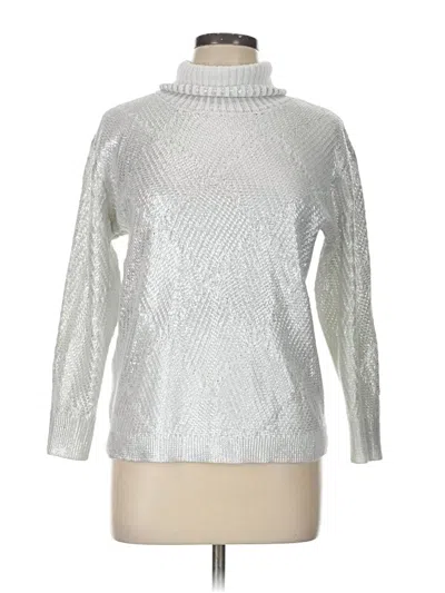 Pre-owned Unbranded Turtleneck Sweater In Silver
