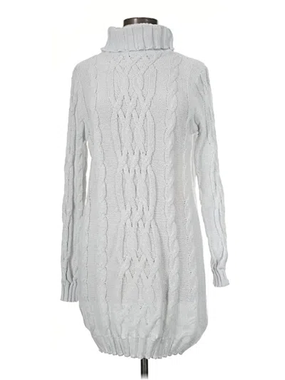 Pre-owned Unbranded Turtleneck Sweater In Silver