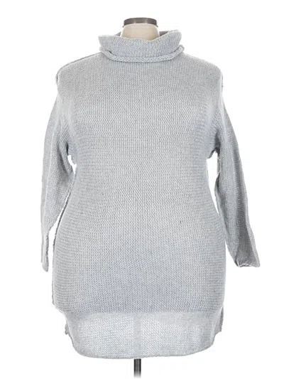 Pre-owned Unbranded Turtleneck Sweater In Silver