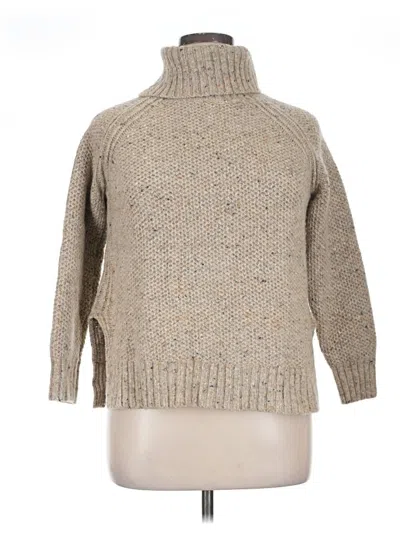 Pre-owned Unbranded Turtleneck Sweater In Tan