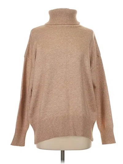Pre-owned Unbranded Turtleneck Sweater In Tan
