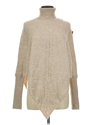 Pre-owned Unbranded Turtleneck Sweater In Tan