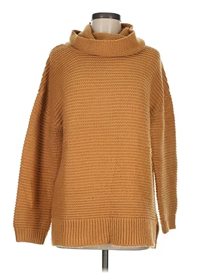 Pre-owned Unbranded Turtleneck Sweater In Tan