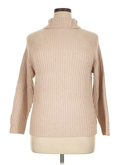 Pre-owned Unbranded Turtleneck Sweater In Tan