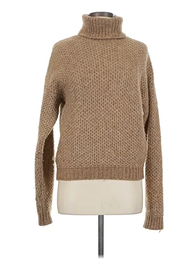 Pre-owned Unbranded Turtleneck Sweater In Tan