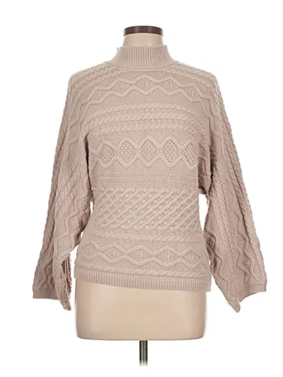 Pre-owned Unbranded Turtleneck Sweater In Tan