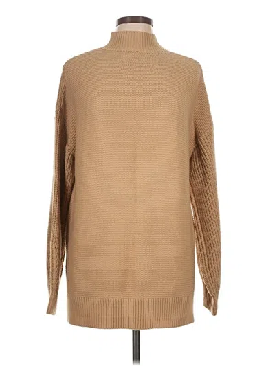 Pre-owned Unbranded Turtleneck Sweater In Tan