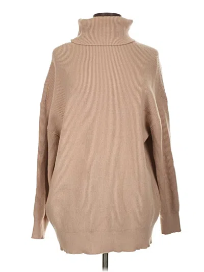 Pre-owned Unbranded Turtleneck Sweater In Tan