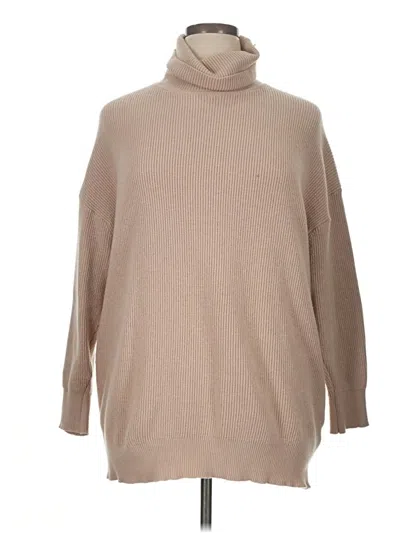 Pre-owned Unbranded Turtleneck Sweater In Tan