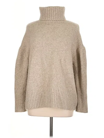 Pre-owned Unbranded Turtleneck Sweater In Tan