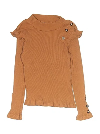 Pre-owned Unbranded Kids' Turtleneck Sweater In Tan