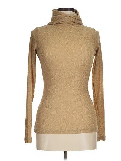 Pre-owned Unbranded Turtleneck Sweater In Tan