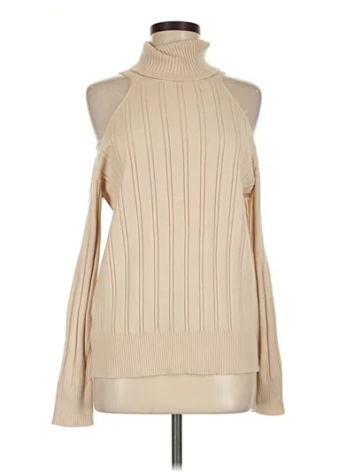Pre-owned Unbranded Turtleneck Sweater In Tan