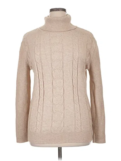 Pre-owned Unbranded Turtleneck Sweater In Tan