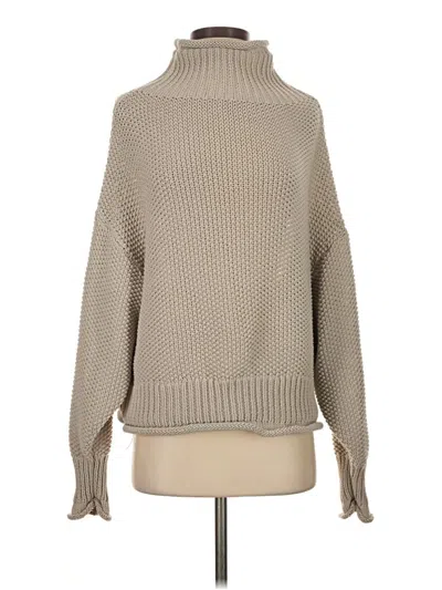 Pre-owned Unbranded Turtleneck Sweater In Tan