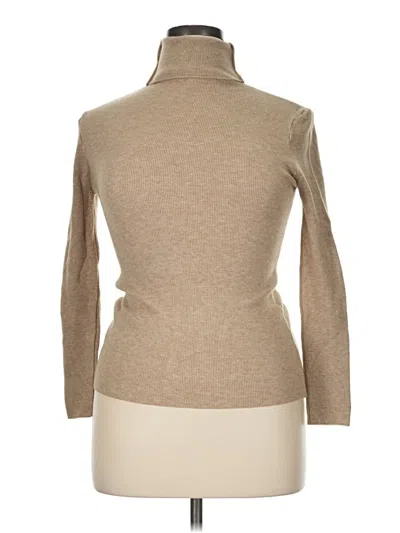 Pre-owned Unbranded Turtleneck Sweater In Tan
