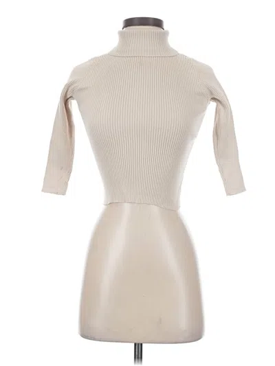 Pre-owned Unbranded Turtleneck Sweater In Tan