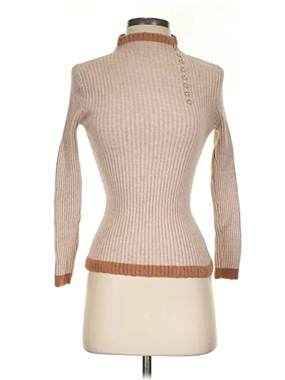 Pre-owned Unbranded Turtleneck Sweater In Tan