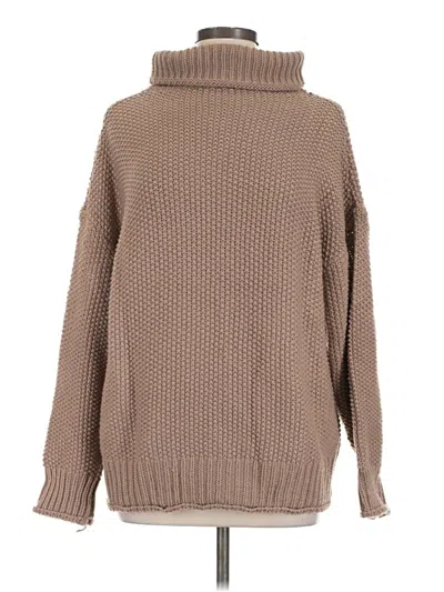 Pre-owned Unbranded Turtleneck Sweater In Tan