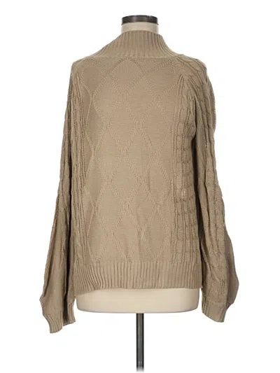 Pre-owned Unbranded Turtleneck Sweater In Tan
