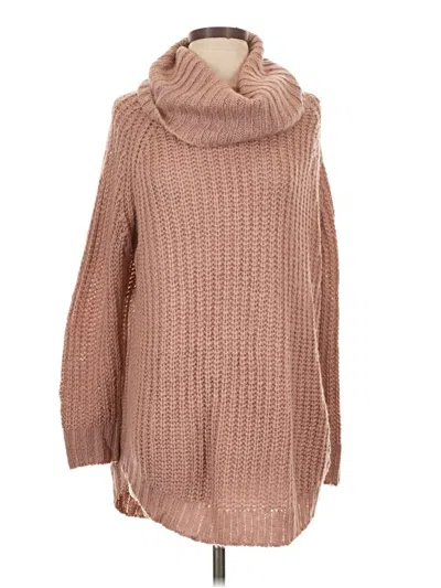Pre-owned Unbranded Turtleneck Sweater In Tan