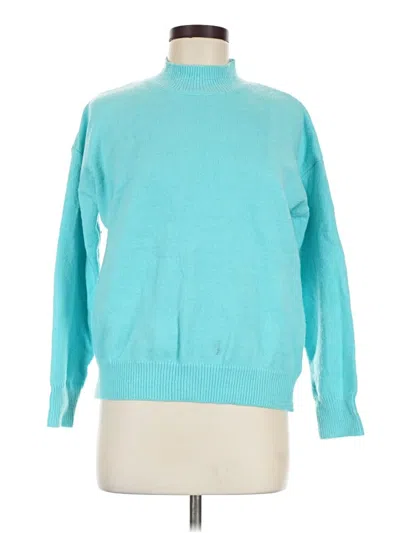 Pre-owned Unbranded Turtleneck Sweater In Teal