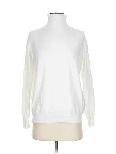 Pre-owned Unbranded Turtleneck Sweater In White