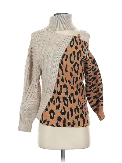 Pre-owned Unbranded Turtleneck Sweater In White