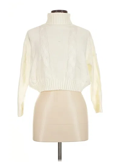 Pre-owned Unbranded Turtleneck Sweater In White