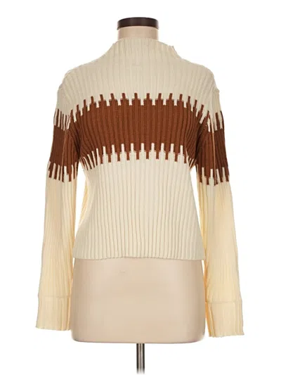 Pre-owned Unbranded Turtleneck Sweater In White