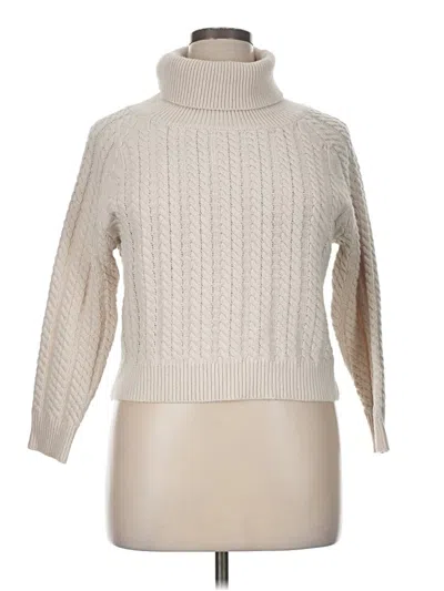 Pre-owned Unbranded Turtleneck Sweater In White
