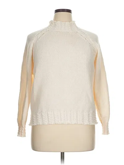 Pre-owned Unbranded Turtleneck Sweater In White