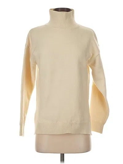 Pre-owned Unbranded Turtleneck Sweater In White