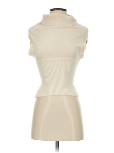 Pre-owned Unbranded Turtleneck Sweater In White