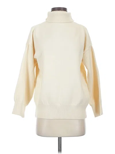 Pre-owned Unbranded Turtleneck Sweater In White