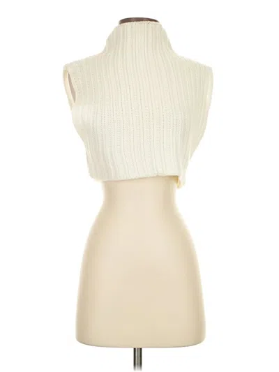 Pre-owned Unbranded Turtleneck Sweater In White